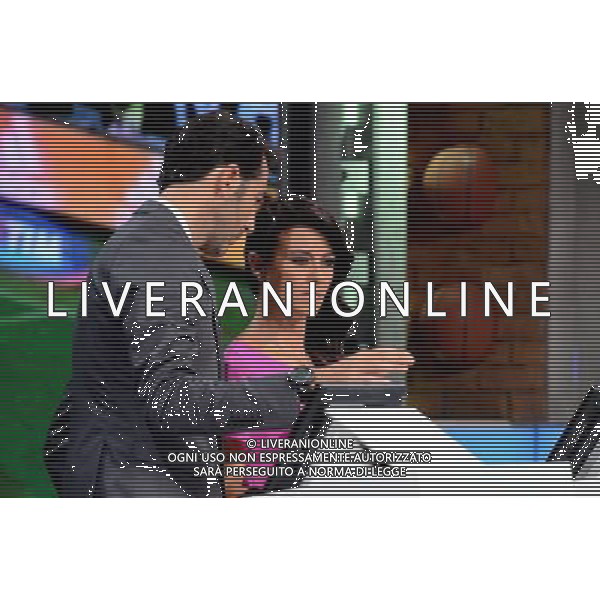 \'La Domenica Sportiva\' Trasmissione Televisiva Milano 23 agosto 2015 nella foto i nuovi conduttori Alessandro Antinelli e Giusy Versace ©Gazzaniga/AGENZIA ALDO LIVERANI SAS