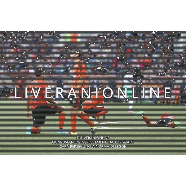 Deception Vincent LE GOFF / Wesley LAUTOA - 23.08.2015 - Lorient / Saint Etienne - 3eme journee de Ligue 1 Photo : Vincent Michel / Icon Sport AG ALDO LIVERANI SAS ONLY ITALY