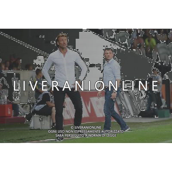 Herve RENARD / Willy SAGNOL - 23.08.2015 - Lille / Bordeaux - 3eme journee Ligue 1 Photo : Nolwenn Le Gouic / Icon Sport