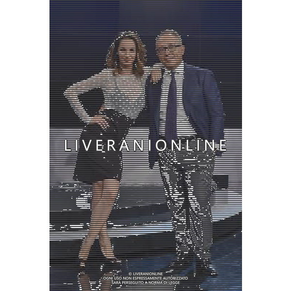 Roma - 24/08/2015 - Studi Rai Saxa Rubra -Trasmissione TV \' Il Processo del Lunedi\' \' - nella foto: Enrico Varriale e Andrea Delogu / Ph. Fabrizio Corradetti - Ag. Aldo Liverani sas