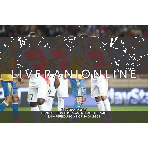Anthony Martial / Layvin Kurzawa / Antonio Barragan - 25.08.2015 - Monaco / Valence - Barrage retour - Champions League Photo : Haouzi / Icon Sport AG ALDO LIVERANI SAS ONLY ITALY