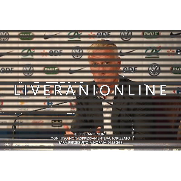 Didier DESCHAMPS - 27.08.2015 - Conference de presse Equipe de France Photo : Nolwenn Le Gouic / Icon Sport AG ALDO LIVERANI SAS ONLY ITALY
