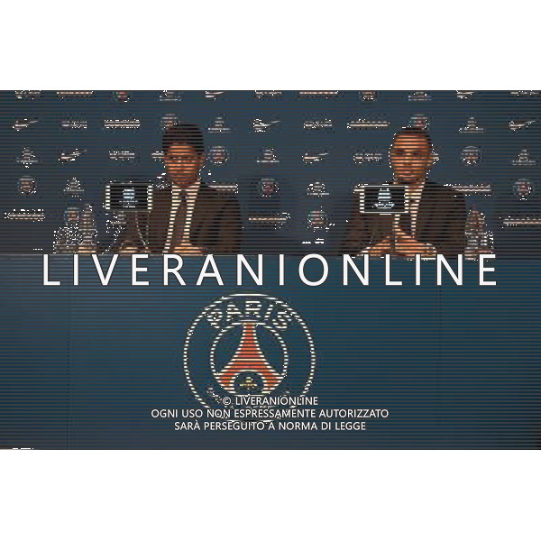 Layvin KURZAWA / Nasser AL KHELAIFI- 28.08.2015 - Nouveau joueur PSG Photo : Nolwenn Le Gouic / Icon Sport AG ALDO LIVERANI SAS ONLY ITALY