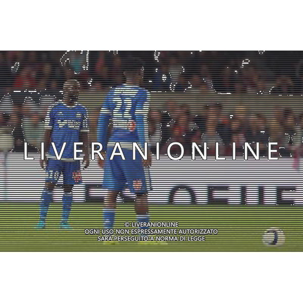 Lassana DIARRA - 28.08.2015 - Guingamp / Marseille - 4eme journee de Ligue 1 Photo : Vincent Michel / Icon Sport /AGENZIA ALDO LIVERANI Sas - ITALY ONLY - EDITORIAL USE ONLY