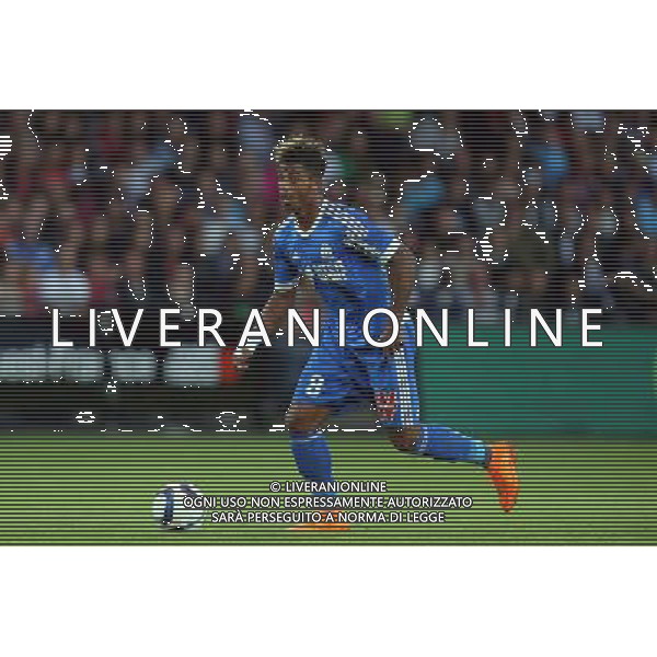 Mario LEMINA - 28.08.2015 - Guingamp / Marseille - 4eme journee de Ligue 1 Photo : Vincent Michel / Icon Sport /AGENZIA ALDO LIVERANI Sas - ITALY ONLY - EDITORIAL USE ONLY