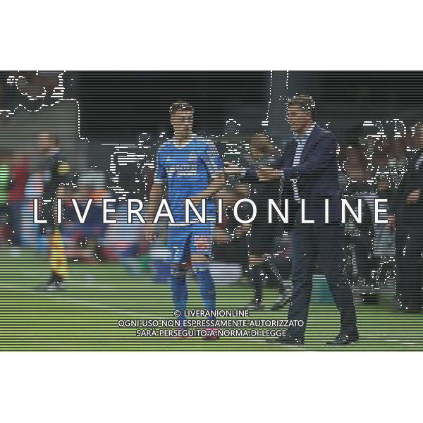 MICHEL et Javier MANQUILLO - 28.08.2015 - Guingamp / Marseille - 4eme journee de Ligue 1 Photo : Vincent Michel / Icon Sport /AGENZIA ALDO LIVERANI Sas - ITALY ONLY - EDITORIAL USE ONLY