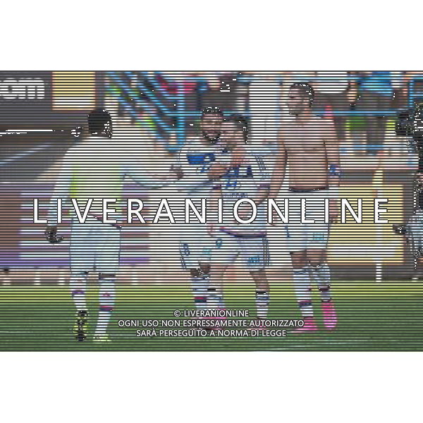 joie Nabil FEKIR / Mathieu VALBUENA - 29.08.2015 - Caen / Lyon - 4eme journee Ligue 1 Photo : Nolwenn Le Gouic / Icon Sport AG ALDO LIVERANI SAS ONLY ITALY