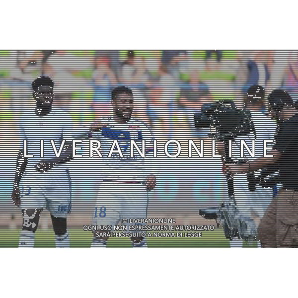 joie Nabil FEKIR / Samuel UMTITI - 29.08.2015 - Caen / Lyon - 4eme journee Ligue 1 Photo : Nolwenn Le Gouic / Icon Sport AG ALDO LIVERANI SAS ONLY ITALY