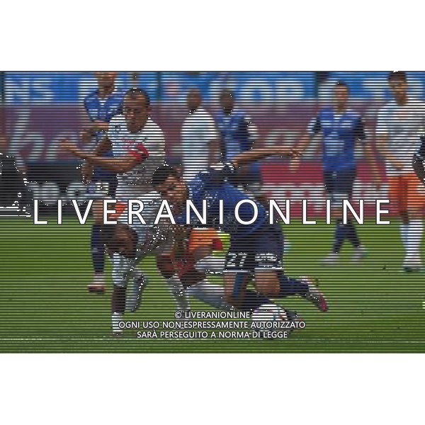Corentin JEAN / William REMY - 29.08.2015 - Troyes / Montpellier - 4eme journee de Ligue 1 Photo : Dave Winter / Icon Sport AG ALDO LIVERANI SAS ONLY ITALY