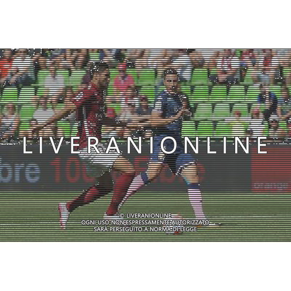 Jose luis PALOMINO / Gianni BRUNO - 29.08.2015 - Metz / Evian Thonon - 5eme journee de Ligue 2 Photo : Fred Marvaux / Icon Sport *** Local Caption *** AG ALDO LIVERANI SAS ONLY ITALY *** Local Caption *** AG ALDO LIVERANI SAS ONLY ITALY