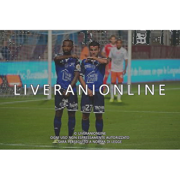Lossemy KARABOUE / Corentin JEAN - 29.08.2015 - Troyes / Montpellier - 4eme journee de Ligue 1 Photo : Dave Winter / Icon Sport AG ALDO LIVERANI SAS ONLY ITALY