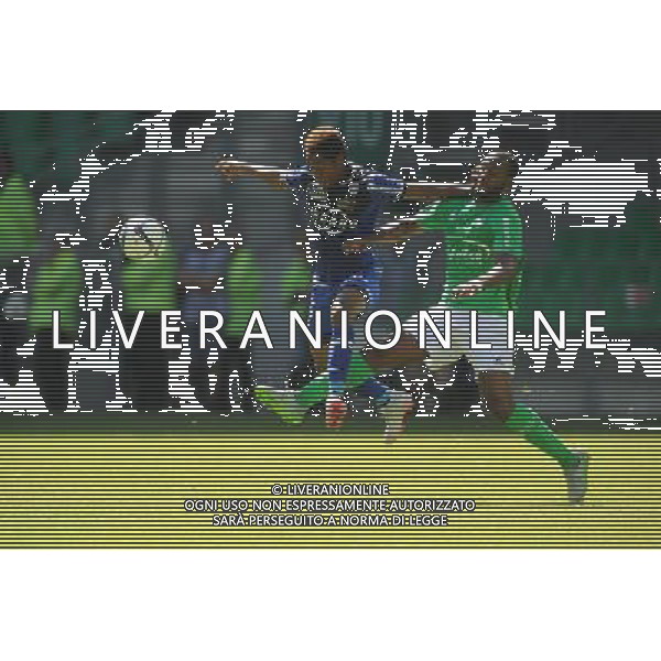 Francois KAMANO / Kevin THEOPHILE CATHERINE - 30.08.2015 - Saint Etienne / Bastia - 4eme journee de Ligue 1 Photo : Jean Paul Thomas / Icon Sport AG ALDO LIVERANI SAS ONLY ITALY