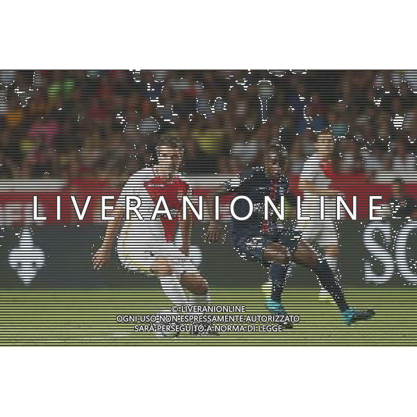 Jeremy Toulalan / Blaise Matuidi - 30.08.2015 - Monaco / PSG - 4eme journee de Ligue 1 Photo : Serge Haouzi / Icon Sport AG ALDO LIVERANI SAS ONLY ITALY