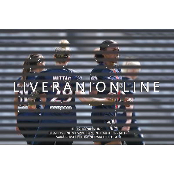 Marie Laure DELIE / Anja MITTAG - 30.08.2015 - PSG / Rodez - 1ere journee D1 Feminine Photo : Nolwenn Le Gouic / Icon Sport AG ALDO LIVERANI SAS ONLY ITALY