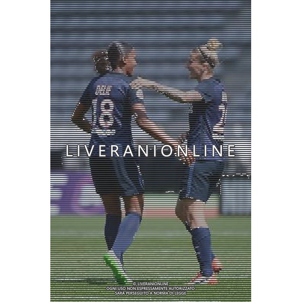 Marie Laure DELIE / Anja MITTAG - 30.08.2015 - PSG / Rodez - 1ere journee D1 Feminine Photo : Nolwenn Le Gouic / Icon Sport AG ALDO LIVERANI SAS ONLY ITALY
