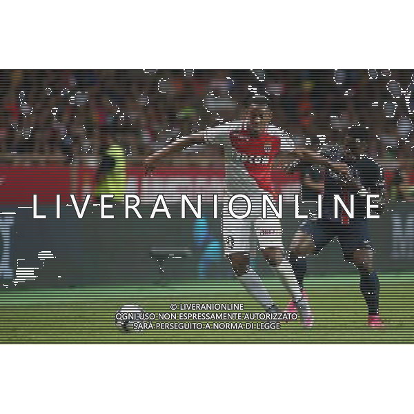 Anthony Martial / Serge Aurier - 30.08.2015 - Monaco / PSG - 4eme journee de Ligue 1 Photo : Serge Haouzi / Icon Sport AG ALDO LIVERANI SAS ONLY ITALY