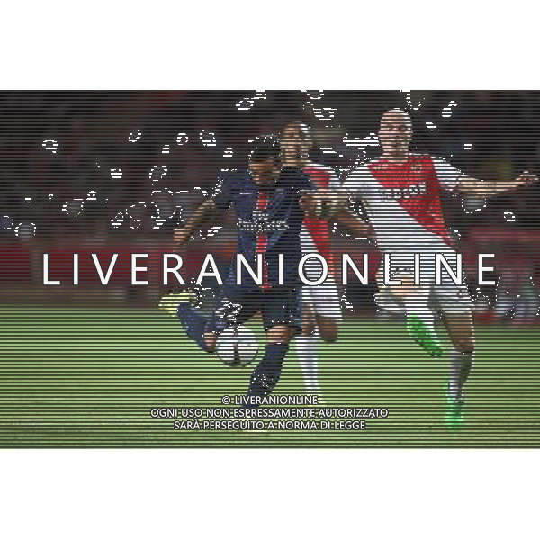 Goal Ezequiel Lavezzi / Andrea Raggi - 30.08.2015 - Monaco / PSG - 4eme journee de Ligue 1 Photo : Serge Haouzi / Icon Sport AG ALDO LIVERANI SAS ONLY ITALY