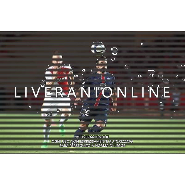 Goal Ezequiel Lavezzi / Andrea Raggi - 30.08.2015 - Monaco / PSG - 4eme journee de Ligue 1 Photo : Serge Haouzi / Icon Sport AG ALDO LIVERANI SAS ONLY ITALY