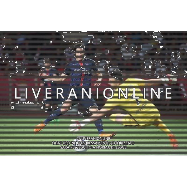 Goal Edinson Cavani - 30.08.2015 - Monaco / PSG - 4eme journee de Ligue 1 Photo : Serge Haouzi / Icon Sport AG ALDO LIVERANI SAS ONLY ITALY