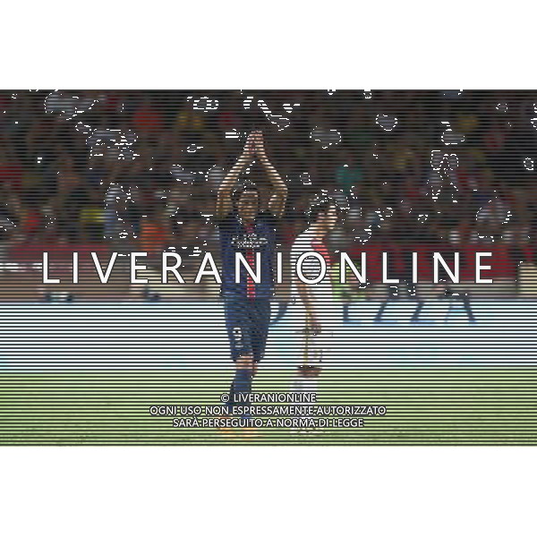 Joie Edinson Cavani - 30.08.2015 - Monaco / PSG - 4eme journee de Ligue 1 Photo : Serge Haouzi / Icon Sport AG ALDO LIVERANI SAS ONLY ITALY