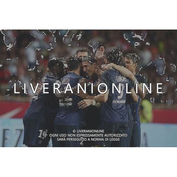 Joie PSG / Angel DI MARIA - 30.08.2015 - Monaco / PSG - 4eme journee de Ligue 1 Photo : Serge Haouzi / Icon Sport AG ALDO LIVERANI SAS ONLY ITALY