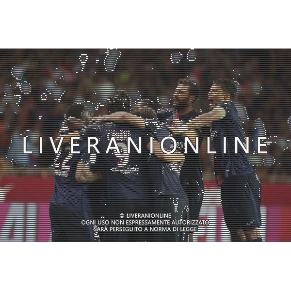 Joie PSG / Thiago SILVA - 30.08.2015 - Monaco / PSG - 4eme journee de Ligue 1 Photo : Serge Haouzi / Icon Sport AG ALDO LIVERANI SAS ONLY ITALY