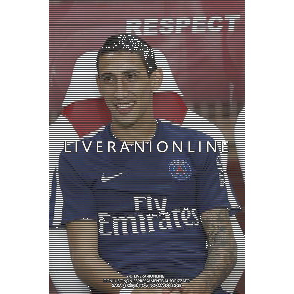 Ezequiel LAVEZZI / Angel Di Maria - 30.08.2015 - Monaco / PSG - 4eme journee de Ligue 1 Photo : Serge Haouzi / Icon Sport AG ALDO LIVERANI SAS ONLY ITALY