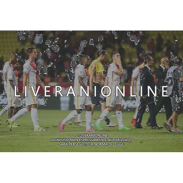 Deception Monaco - 30.08.2015 - Monaco / PSG - 4eme journee de Ligue 1 Photo : Serge Haouzi / Icon Sport /AGENZIA ALDO LIVERANI Sas - ITALY ONLY - EDITORIAL USE ONLY