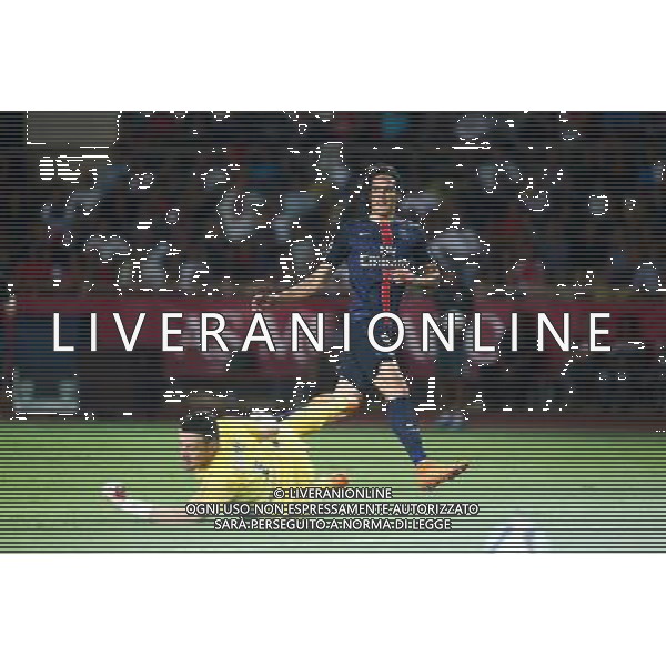Goal Edinson Cavani - 30.08.2015 - Monaco / PSG - 4eme journee de Ligue 1 Photo : Serge Haouzi / Icon Sport /AGENZIA ALDO LIVERANI Sas - ITALY ONLY - EDITORIAL USE ONLY
