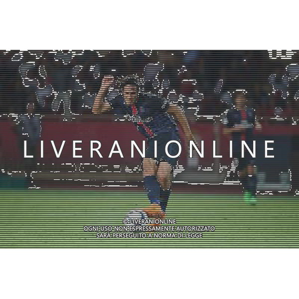 Goal Edinson Cavani - 30.08.2015 - Monaco / PSG - 4eme journee de Ligue 1 Photo : Serge Haouzi / Icon Sport /AGENZIA ALDO LIVERANI Sas - ITALY ONLY - EDITORIAL USE ONLY