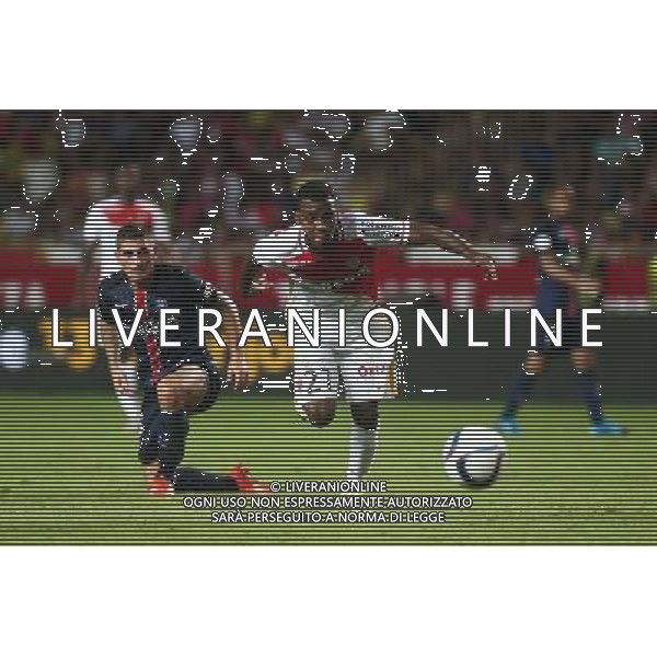 Thomas Lemar / Marco Verratti - 30.08.2015 - Monaco / PSG - 4eme journee de Ligue 1 Photo : Serge Haouzi / Icon Sport /AGENZIA ALDO LIVERANI Sas - ITALY ONLY - EDITORIAL USE ONLY