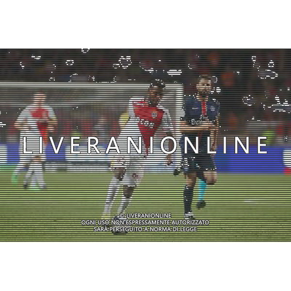 Thomas Lemar / Thiago Motta - 30.08.2015 - Monaco / PSG - 4eme journee de Ligue 1 Photo : Serge Haouzi / Icon Sport /AGENZIA ALDO LIVERANI Sas - ITALY ONLY - EDITORIAL USE ONLY