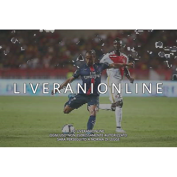 Lucas Moura / Adama Traore - 30.08.2015 - Monaco / PSG - 4eme journee de Ligue 1 Photo : Serge Haouzi / Icon Sport /AGENZIA ALDO LIVERANI Sas - ITALY ONLY - EDITORIAL USE ONLY