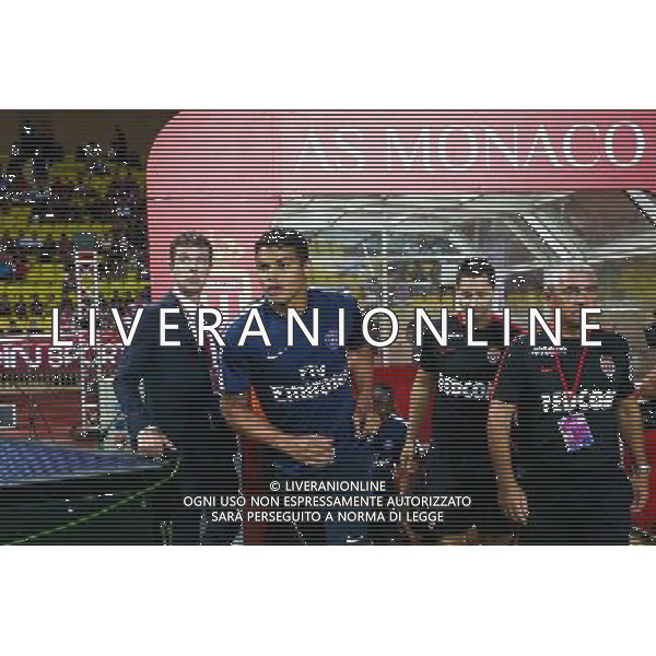 Thiago Silva - 30.08.2015 - Monaco / PSG - 4eme journee de Ligue 1 Photo : Serge Haouzi / Icon Sport /AGENZIA ALDO LIVERANI Sas - ITALY ONLY - EDITORIAL USE ONLY