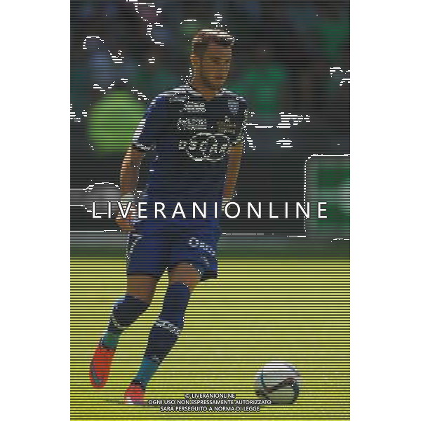 Mathieu PEYBERNES - 30.08.2015 - Saint Etienne / Bastia - 4eme journee de Ligue 1 Photo : Jean Paul Thomas / Icon Sport /AGENZIA ALDO LIVERANI Sas - ITALY ONLY - EDITORIAL USE ONLY