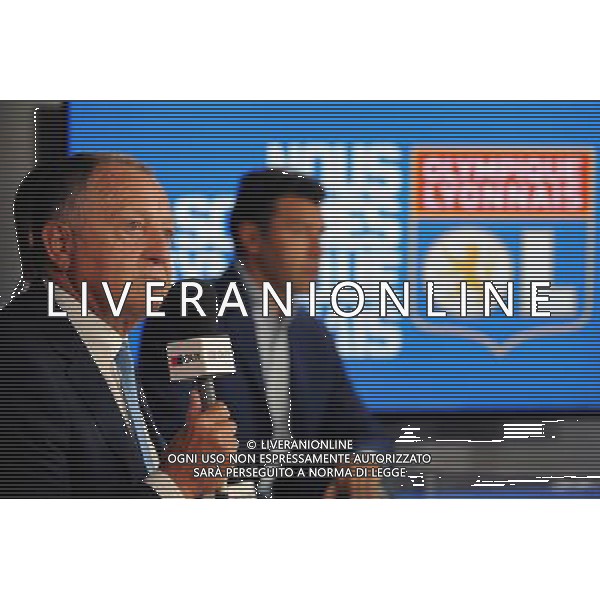 Jean Michel AULAS / Hubert FOURNIER - 30.08.2015 - Presentation nouveau joueur de Lyon - Ligue 1 2015/2016 Photo : Jean Paul Thomas / Icon Sport AG ALDO LIVERANI SAS ONLY ITALY