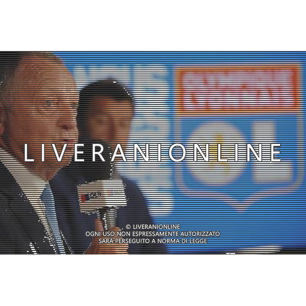 Jean Michel AULAS / Hubert FOURNIER - 30.08.2015 - Presentation nouveau joueur de Lyon - Ligue 1 2015/2016 Photo : Jean Paul Thomas / Icon Sport *** Local Caption *** AG ALDO LIVERANI SAS ONLY ITALY *** Local Caption *** AG ALDO LIVERANI SAS ONLY ITALY