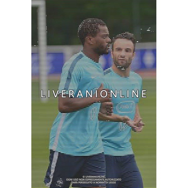 Patrice EVRA / Mathieu VALBUENA - 31.08.2015 -Equipe de France de Football - Entrainement -Clairefontaine Photo : Dave Winter / Icon Sport AG ALDO LIVERANI SAS ONLY ITALY