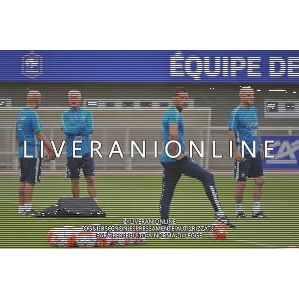 Didier DESCHAMPS / Guy STEPHAN - 31.08.2015 -Equipe de France de Football - Entrainement -Clairefontaine Photo : Dave Winter / Icon Sport AG ALDO LIVERANI SAS ONLY ITALY