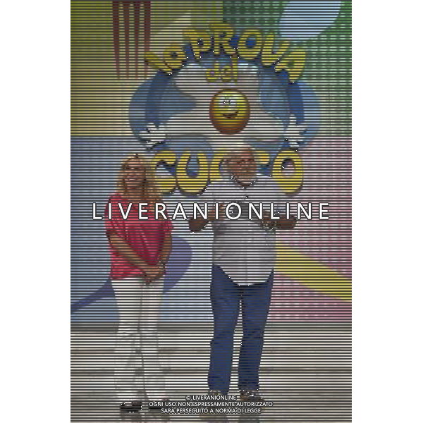 Roma - 01/09/2015 - Studi Rai Cinecitta\' - Trasmissione TV \' La prova del cuoco \' - nella foto: Antonella Clerici e Fabio Picchi / Ph. Fabrizio Corradetti - Ag. Aldo Liverani sas