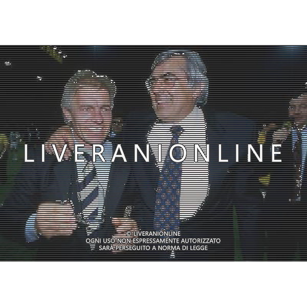 NEVIO SCALA ALLENATORE DEL PARMA CALCIO CON GIORGIO PEDRANESCHI 14/05/1992 FINALE COPPA ITALIA - RETROSPETTIVA ©ARCHIVIO AGENZIA ALDO LIVERANI SAS