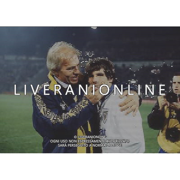 NEVIO SCALA ALLENATORE DEL PARMA CALCIO CON GIANFRANCO ZOLA NEL 1994/1995 - RETROSPETTIVA ©ARCHIVIO AGENZIA ALDO LIVERANI SAS