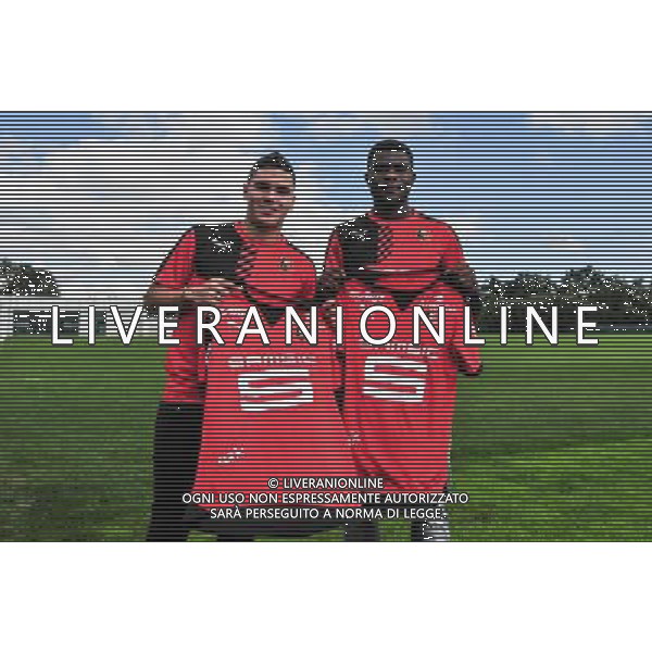 Juan Fernando Quintero / Jeremy Boga - 02.09.2015 - Presentation des nouveaux joueurs de Rennes Photo : Philippe Le Brech / Icon Sport AG ALDOL IVERANI SAS ONLY ITALY