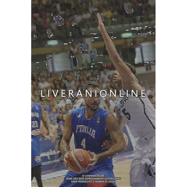 29-08-2015 TORNEO INTERNAZIONALE DI BASKET ITALIA MICHIGAN UNIVERSITY A TRIESTE NELLA FOTO PIETRO ARADORI FOTO PAOLA GARBUIO-AG ALDO LIVERANI SAS