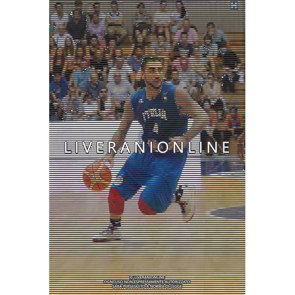 29-08-2015 TORNEO INTERNAZIONALE DI BASKET ITALIA MICHIGAN UNIVERSITY A TRIESTE NELLA FOTO PIETRO ARADORI FOTO PAOLA GARBUIO-AG ALDO LIVERANI SAS