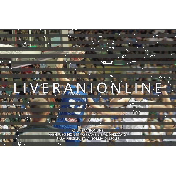29-08-2015 TORNEO INTERNAZIONALE DI BASKET ITALIA MICHIGAN UNIVERSITY A TRIESTE NELLA FOTO ACHILLE POLONARA FOTO PAOLA GARBUIO-AG ALDO LIVERANI SAS