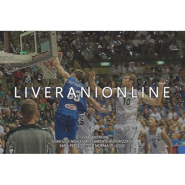 29-08-2015 TORNEO INTERNAZIONALE DI BASKET ITALIA MICHIGAN UNIVERSITY A TRIESTE NELLA FOTO ACHILLE POLONARA FOTO PAOLA GARBUIO-AG ALDO LIVERANI SAS