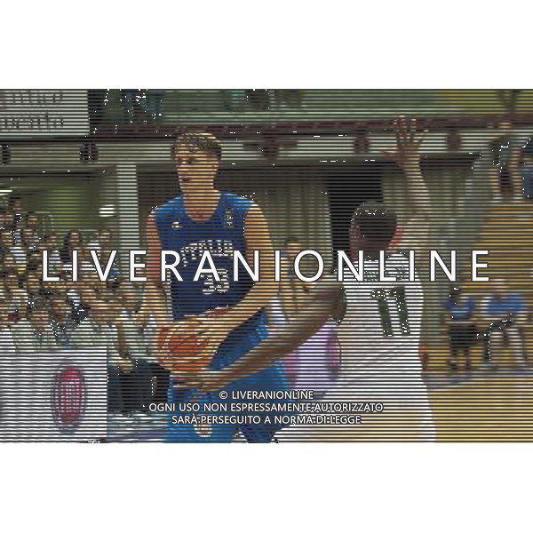 29-08-2015 TORNEO INTERNAZIONALE DI BASKET ITALIA MICHIGAN UNIVERSITY A TRIESTE NELLA FOTO ACHILLE POLONARA FOTO PAOLA GARBUIO-AG ALDO LIVERANI SAS
