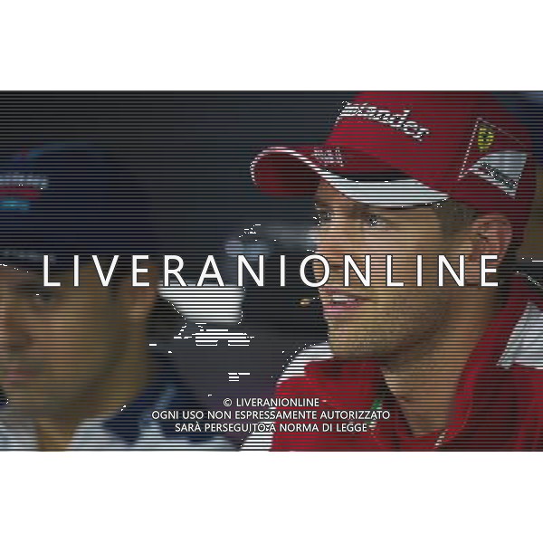 Sebastian Vettel (GER) Ferrari in the FIA Press Conference. 03.09.2015. Formula 1 World Championship, Rd 12, Italian Grand Prix, Monza, Italy, Preparation Day. AG ALDO LIVERANI SAS ONLY ITALY
