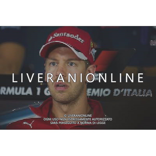Sebastian Vettel (GER) Ferrari in the FIA Press Conference. 03.09.2015. Formula 1 World Championship, Rd 12, Italian Grand Prix, Monza, Italy, Preparation Day. AG ALDO LIVERANI SAS ONLY ITALY